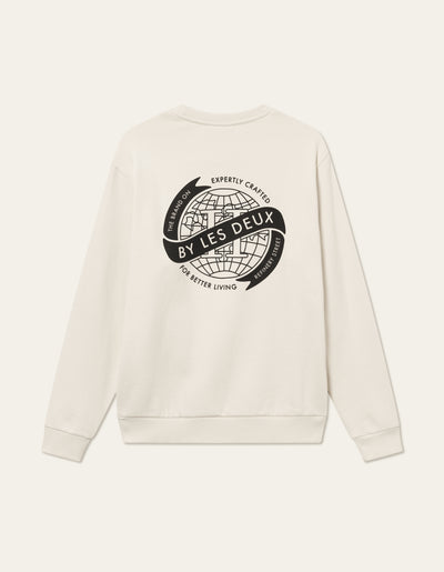 Les Deux MEN Globe Sweatshirt Sweatshirt 215100-Ivory/Black