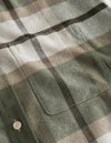 Les Deux MEN Jeremy Flannel Shirt Shirt 522507-Olive Night/Lead Grey