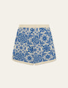 Les Deux MEN Joaquin Jacquard Shorts Shorts 218480-Light Ivory/Surf Blue