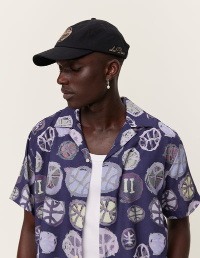 Les Deux MEN Kabangu AOP Tencel SS Shirt Shirt 460000-Dark Navy/Multicolor AOP