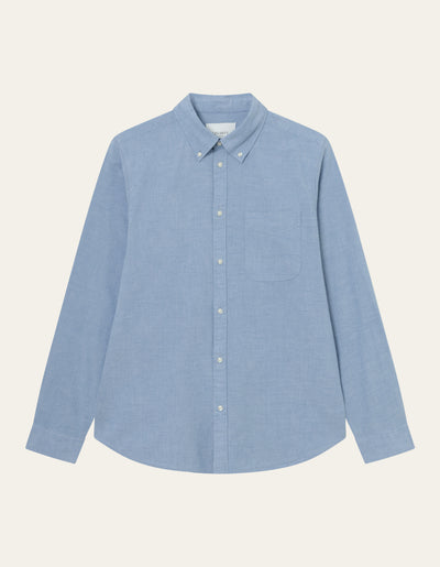 Les Deux MEN Kent Chambray Shirt Shirt 474474-Washed Denim Blue