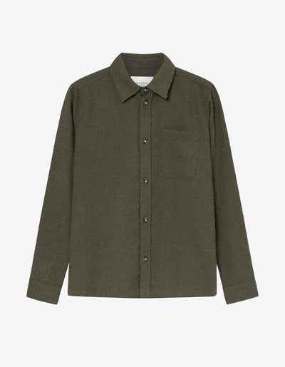 Les Deux MEN Kevin Bouclé Shirt Shirt 522522-Olive Night