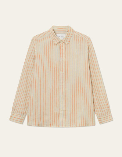 Les Deux MEN Kristian Linen B.D. Shirt Shirt 215613-Ivory/Baked Papaya