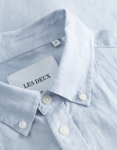 Les Deux MEN Kristian Linen B.D. Shirt Shirt 466466-Summer Sky