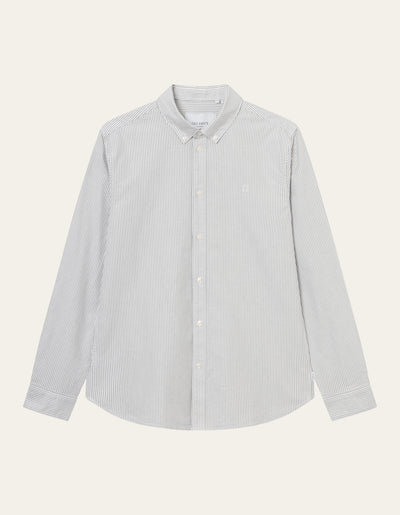Les Deux MEN Kristian Oxford Shirt Shirt 555201-Forest Green/White