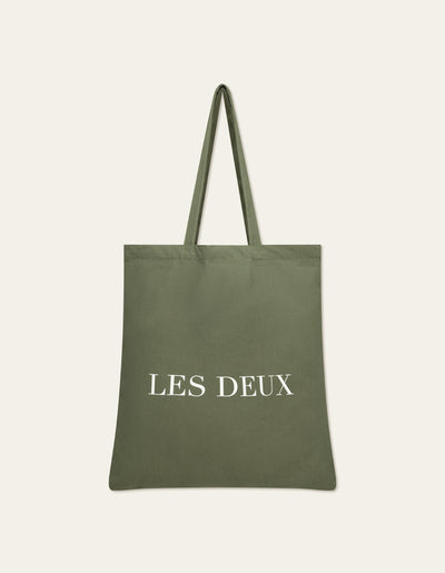 Les Deux MEN Les Deux Tote Bag POS 521215-Dark Olive/Ivory