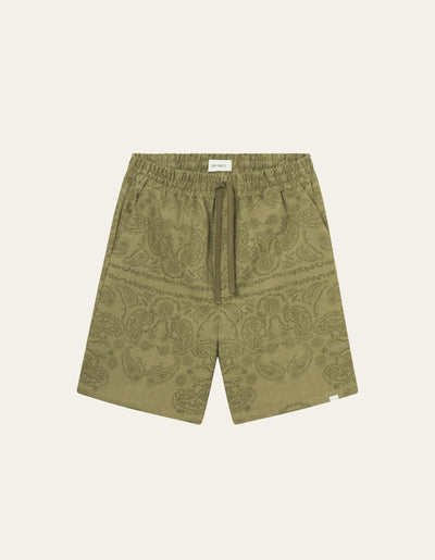 Les Deux MEN Lesley Paisley Shorts Shorts 550550-Surplus Green