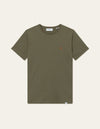 Les Deux MEN Nørregaard T-Shirt - Seasonal T-Shirt 548730-Surplus Green Melange/Orange