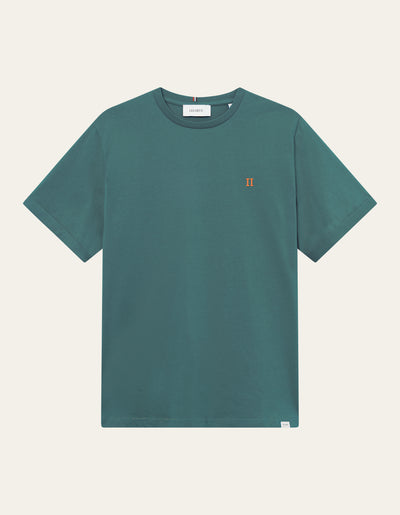 Les Deux MEN Nørregaard T-Shirt - Seasonal T-Shirt 560730-Pacific Ocean/Orange