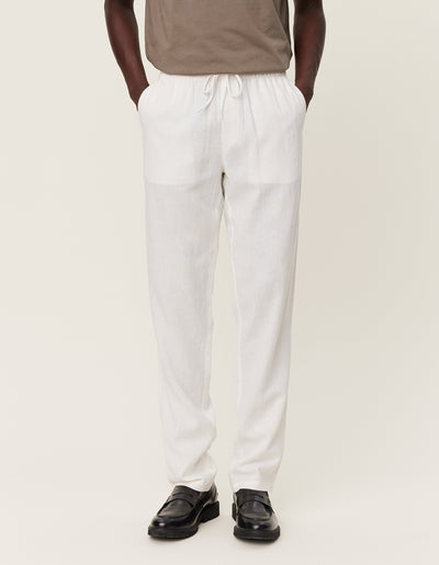 Les Deux MEN Patrick Linen Pants Pants 201201-White