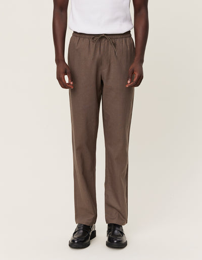 Les Deux MEN Patrick Linen Pants Pants 558558-Bungee Cord