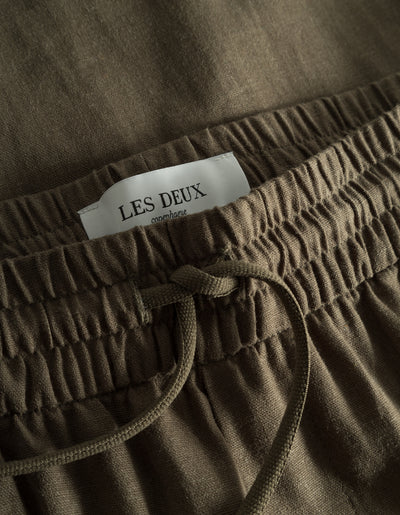 Les Deux MEN Patrick Linen Pants Pants 558558-Bungee Cord