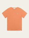 Les Deux MEN Piece Pique T-Shirt T-Shirt 613057-Baked Papaya/Dark Sand-White