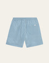 Les Deux MEN Stan Stripe Seersucker Swim Shorts Swimshorts 474218-Washed Denim Blue/Light Ivory
