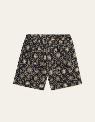 Les Deux MEN Tapestry Shorts Shorts 100550-Black/Surplus Green