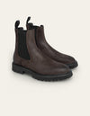 Les Deux MEN Tatum Suede Chelsea Boot Shoes 820820-Dark Brown