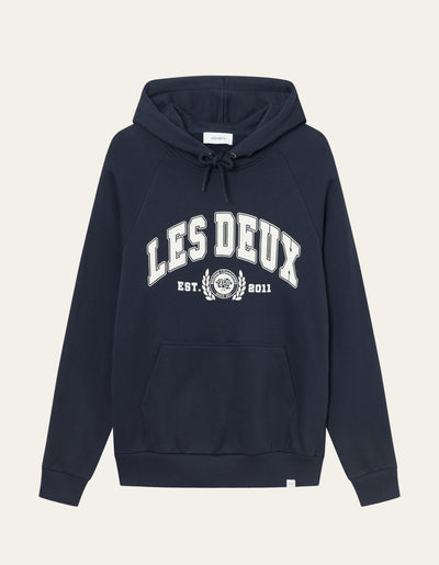 Les Deux MEN University Hoodie Hoodie 460218-Dark Navy/Light Ivory