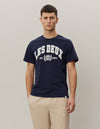 Les Deux MEN University T-Shirt T-Shirt 460218-Dark Navy/Light Ivory