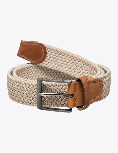 Les Deux MEN Walker Webbing Belt Accessories 801801-Light Brown Incense