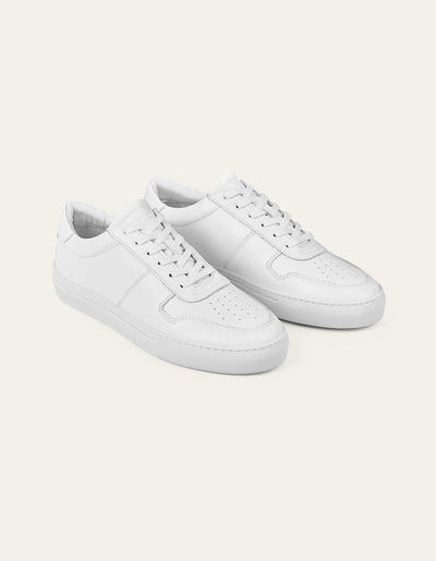 Les Deux MEN Wesley Leather Sneaker Shoes 201201-White