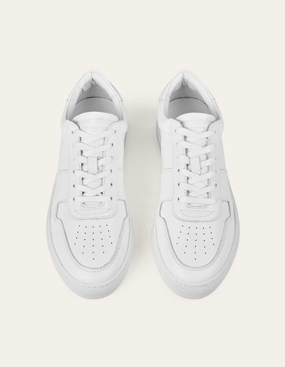 Les Deux MEN Wesley Leather Sneaker Shoes 201201-White