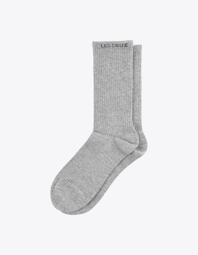 Les Deux MEN Wilfred Socks - 2-Pack Underwear and socks 310100-Light Grey Melange/Black