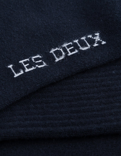 Les Deux MEN William Stripe 2-Pack Socks Underwear and socks 460241-Dark Navy/Off White