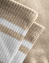 Les Deux MEN William Stripe 2-Pack Socks Underwear and socks 817201-Light Desert Sand/White