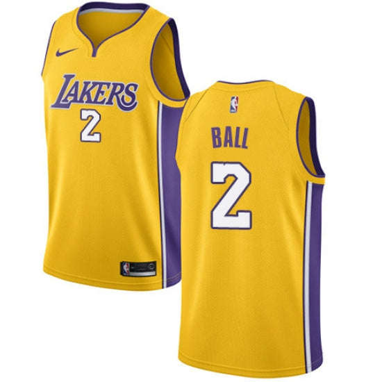 Los Angeles Lakers Lonzo Ball Swingman Jersey Icon Edition Gold | Fan Gear Nation