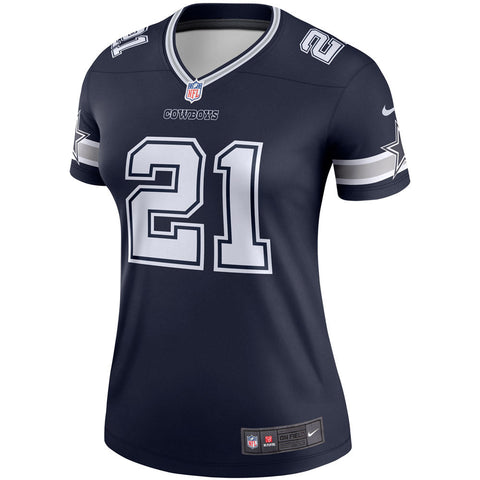 Men's Nike Ezekiel Elliott Silver Dallas Cowboys Inverted Legend Jersey