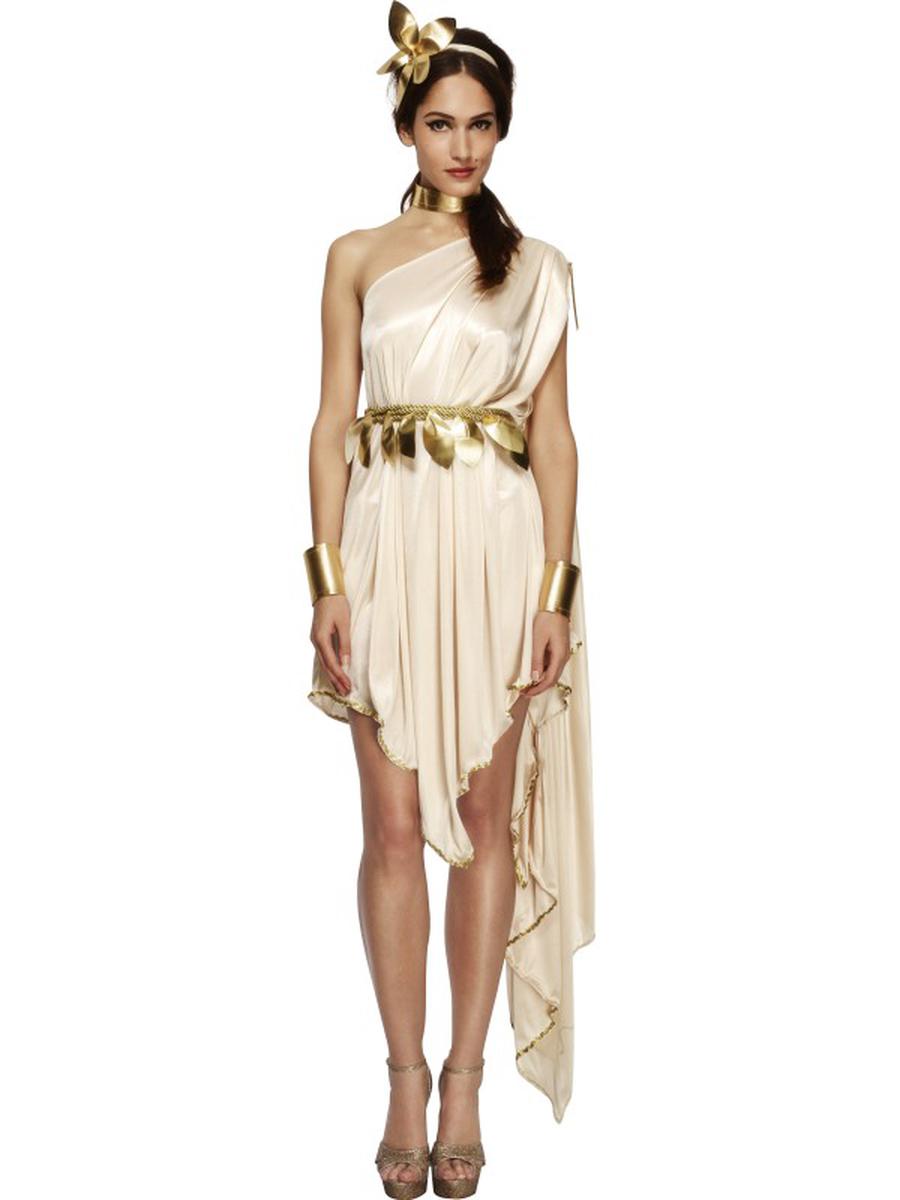 6 Pc Women S Ancient Greek Goddess Athena One Shoulder Dress W