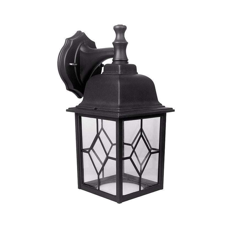 11w Outdoor Led Wall Lantern W Matte Black Aluminum Die Cast And Clear