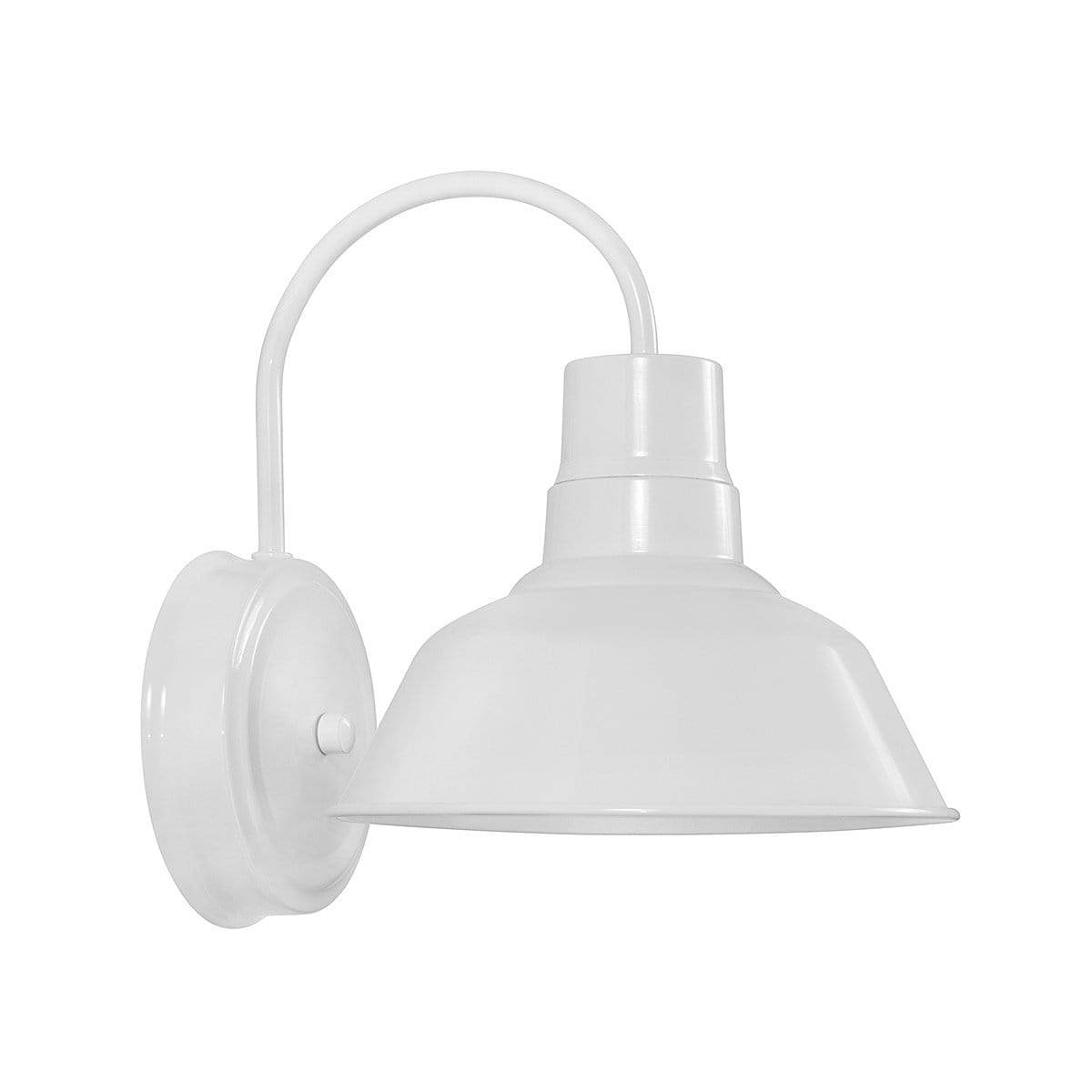 white gooseneck barn light