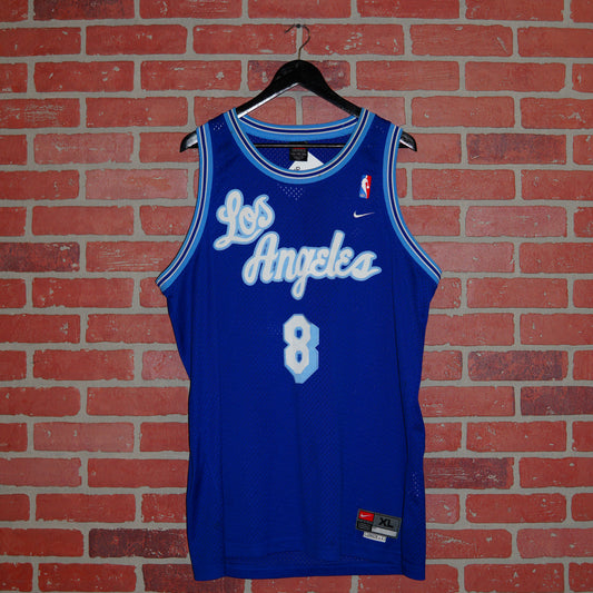 Smoove Hair Gallery Vtg Youth Champion NBA Los Angeles Lakers Kobe Bryant #8 Rookie Year Jersey