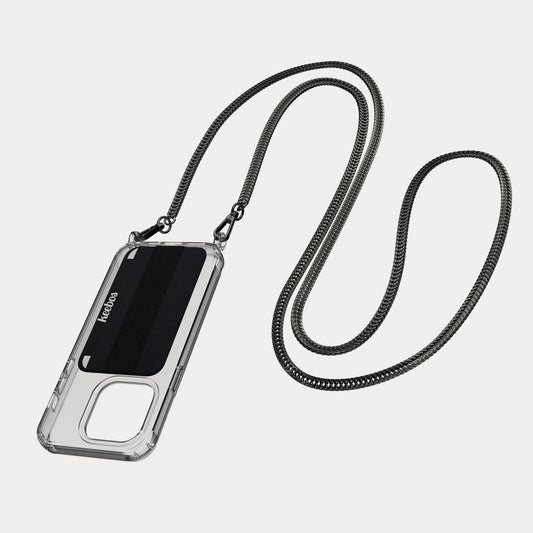 Black Crossbody iPhone Case - Voyage (Detachable Strap) – Keebos
