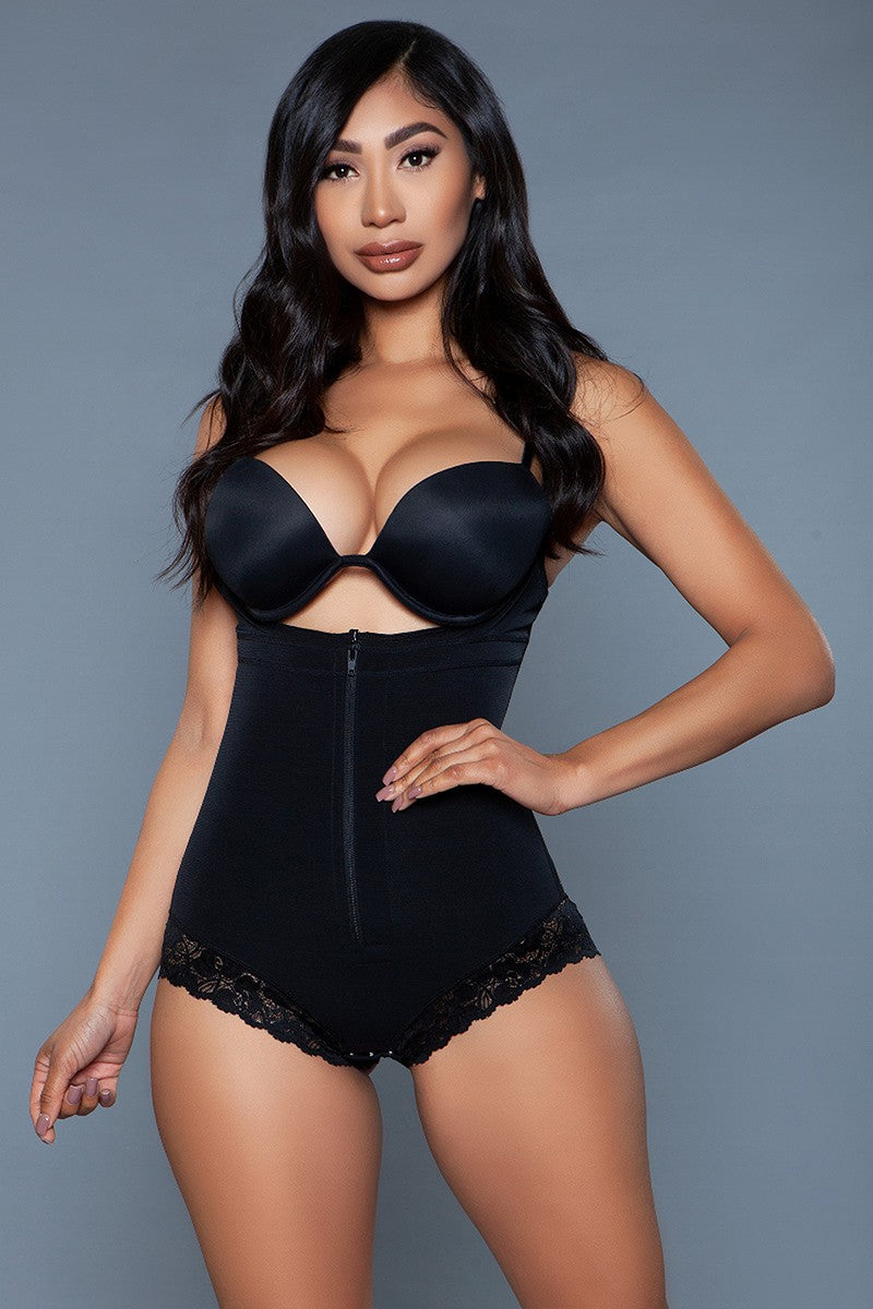 AP Lace Trim Tummy Control Shapewear - Black – Asia Penelope Collection