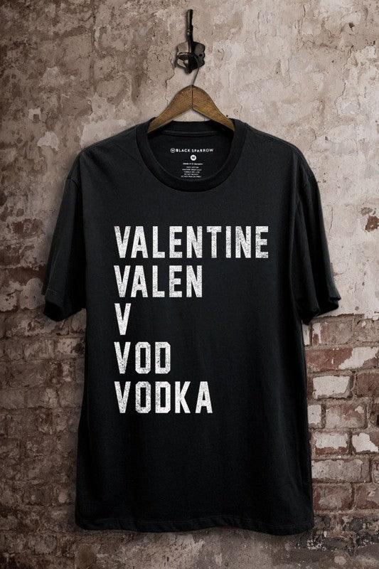 Black valentines graphic t shirt