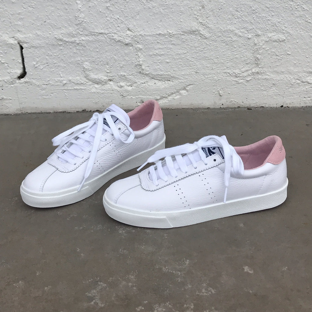 superga white pink