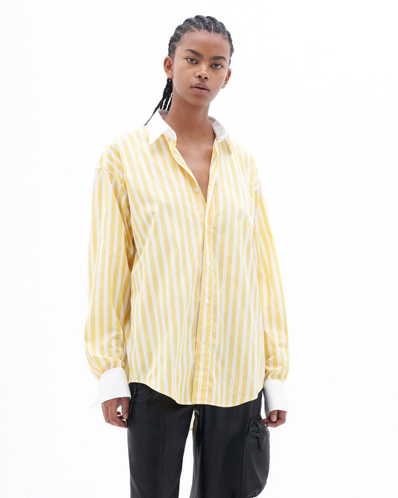 Filippa K STRIPED SHIRT - Button-down blouse - navy/white/dark