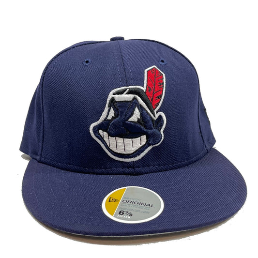 KTZ Cleveland Indians Wahoo Custom 59fifty Fitted Cap in Blue for