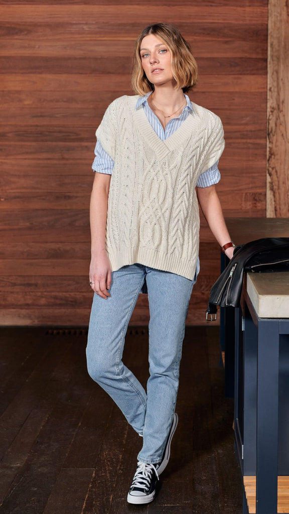 Sleeveless Cable Knit