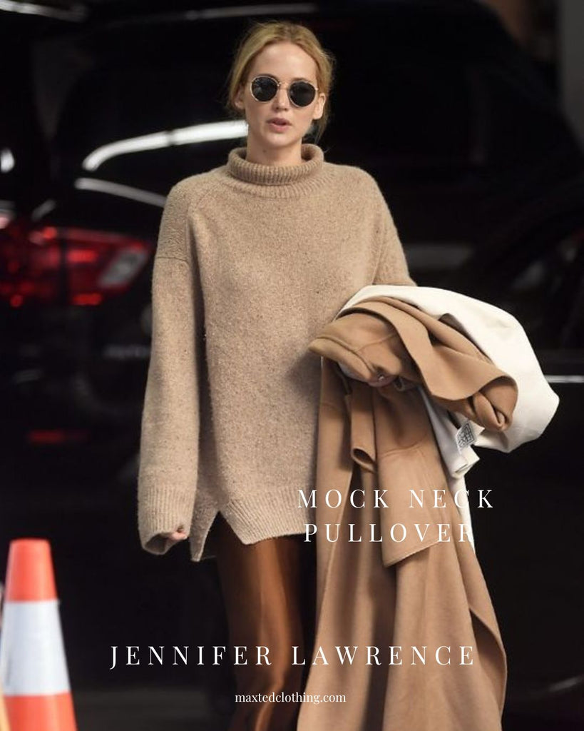 Jennifer Lawrence wearing a knit jumper