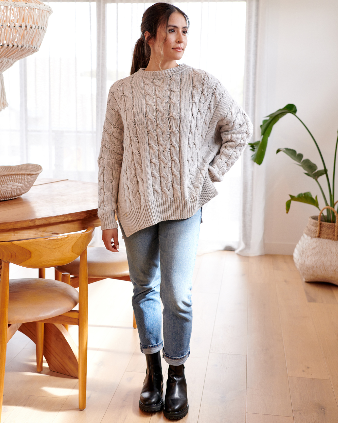 Model Mariana in our knitwear collection