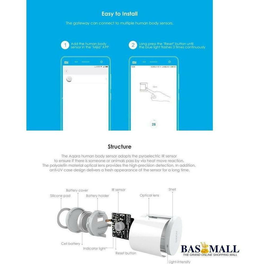 xiaomi aqara body sensor & light intensity sensor