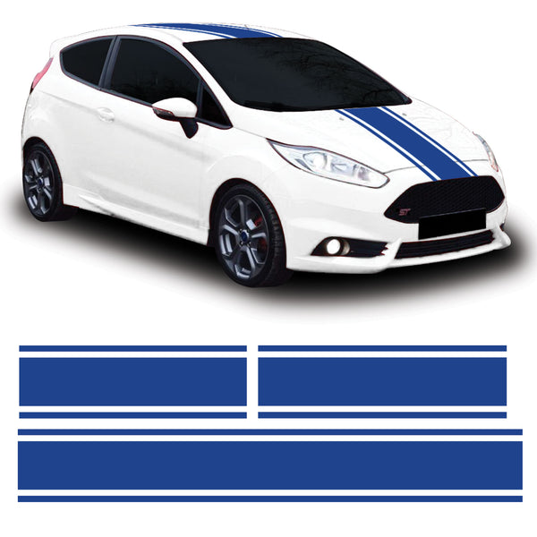 Ford Fiesta ST Checkered Side Stripe Sticker Kit