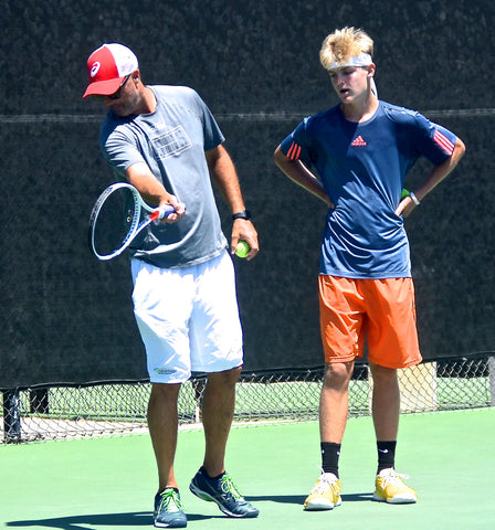 Coach Jimmy teaching the forehand