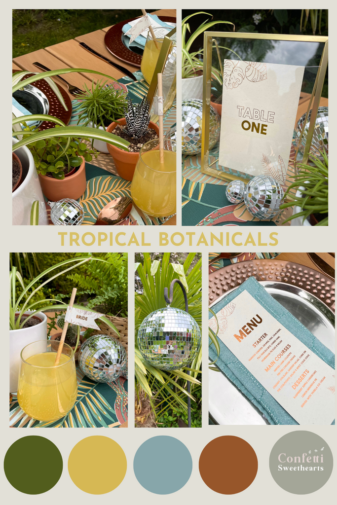 tropical botanical wedding style