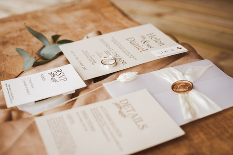 wedding stationery gold foil