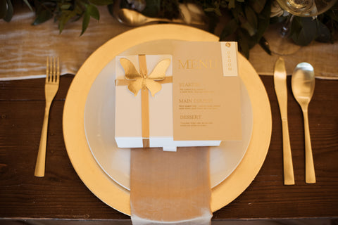 wedding menu timeless gold