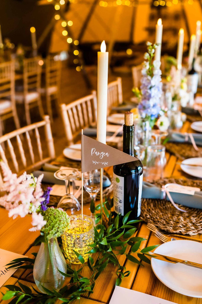 rustic flag table numbers